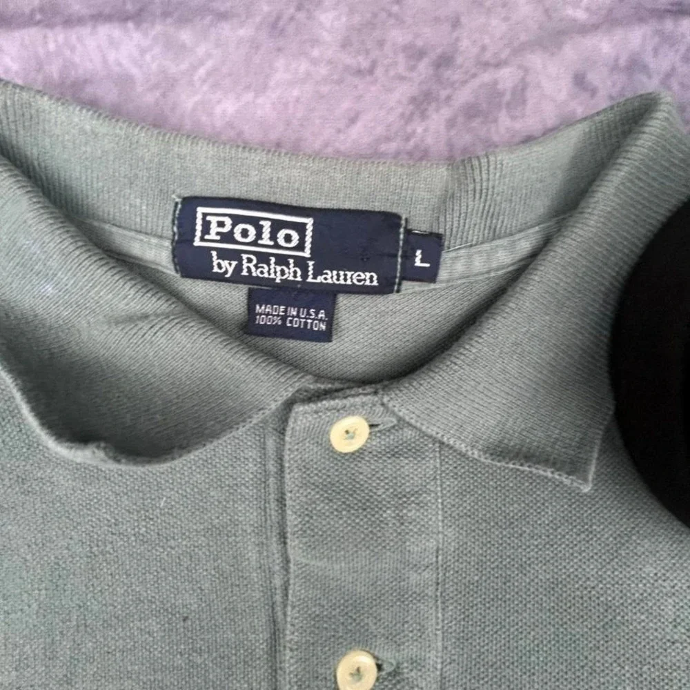 Polo Ralph Lauren Green‎ Pocket Polo Shirt Vintage Preppy Tee